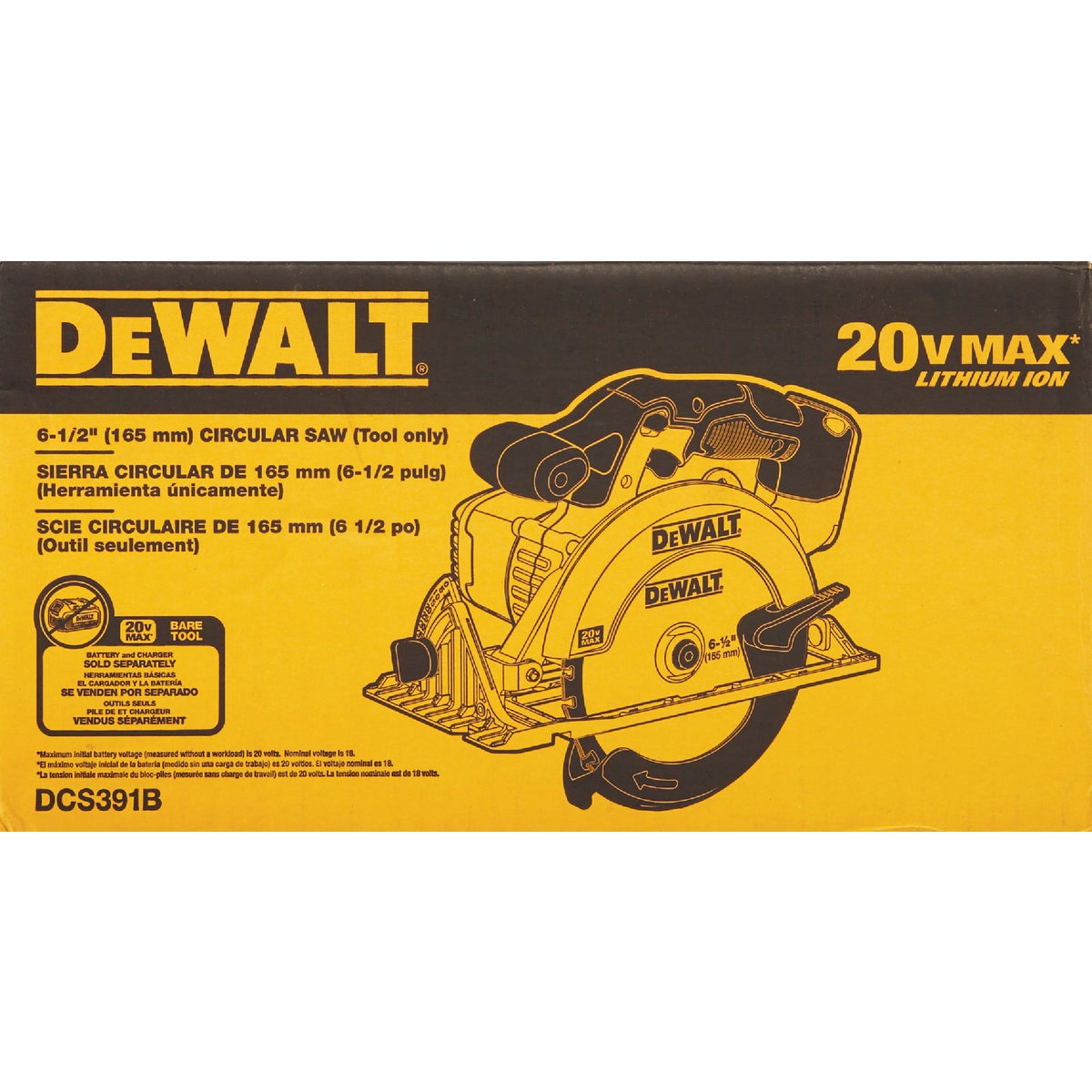 スタイルズ(STYLES) DEWALT DCS391B 20-Volt Max Lithium-Ion 6-1/2 in