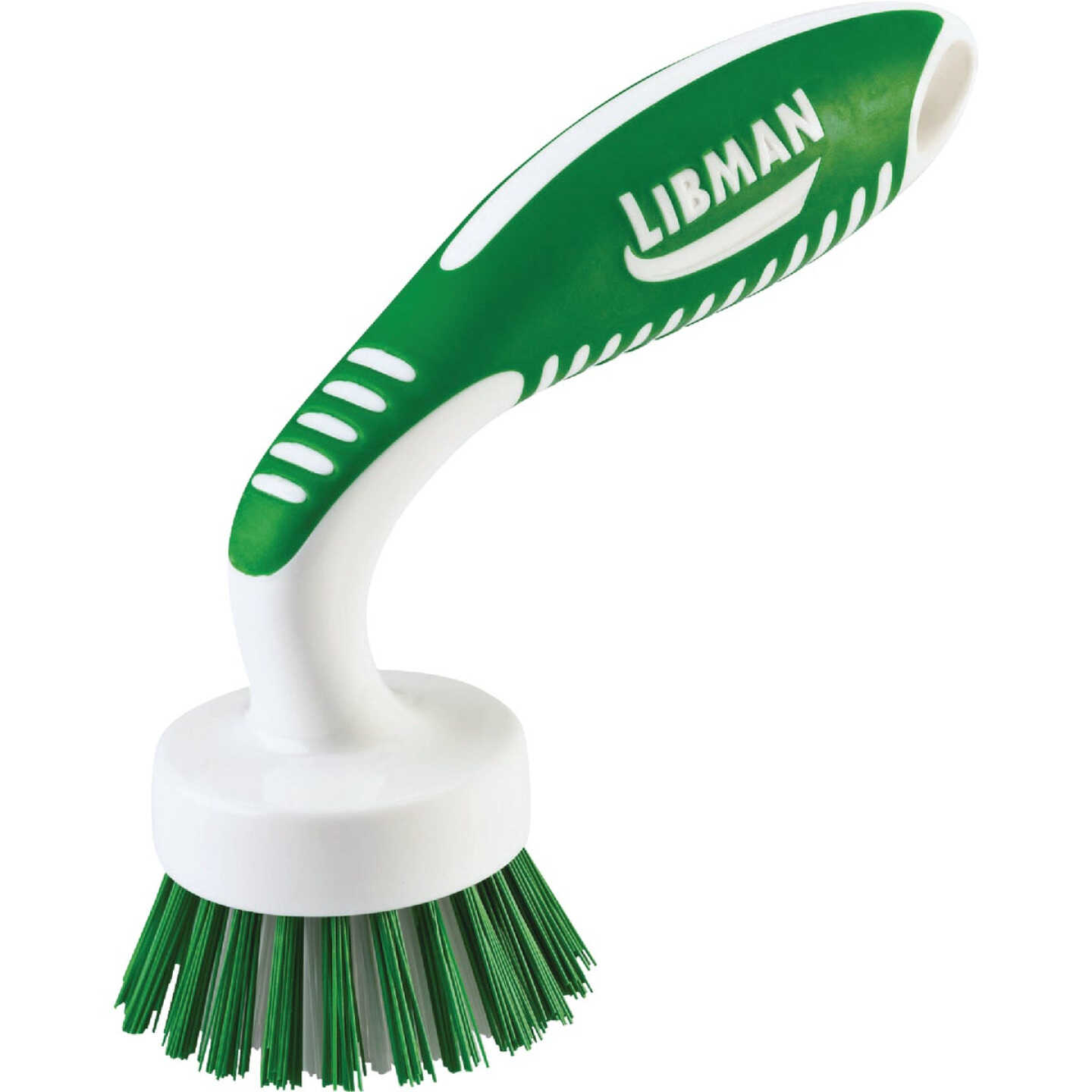 Libman White & Green Polymer 8 In. Ergonomic Rubber Grip Dish Brush - Power  Townsend Company