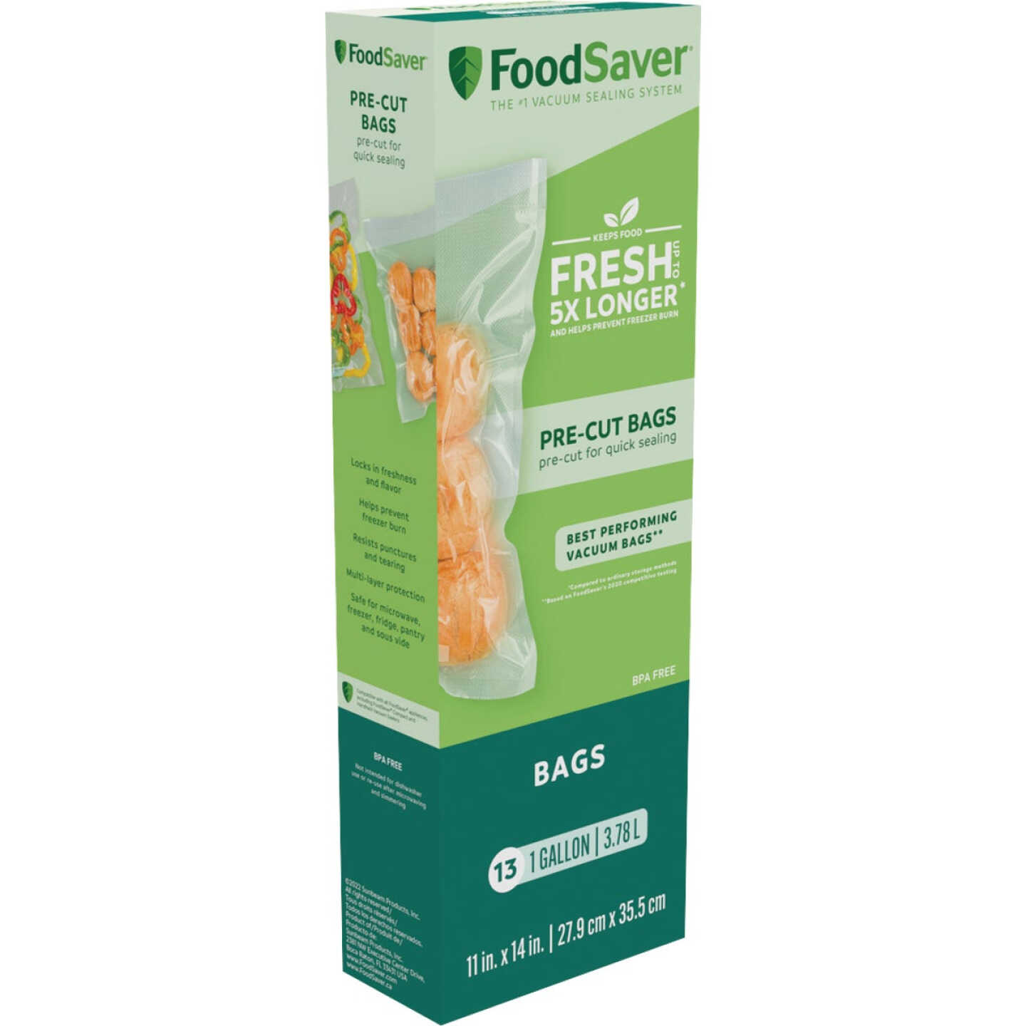 FoodSaver 1 Gal. Freezer Bag (13-Count) - Power Townsend Company