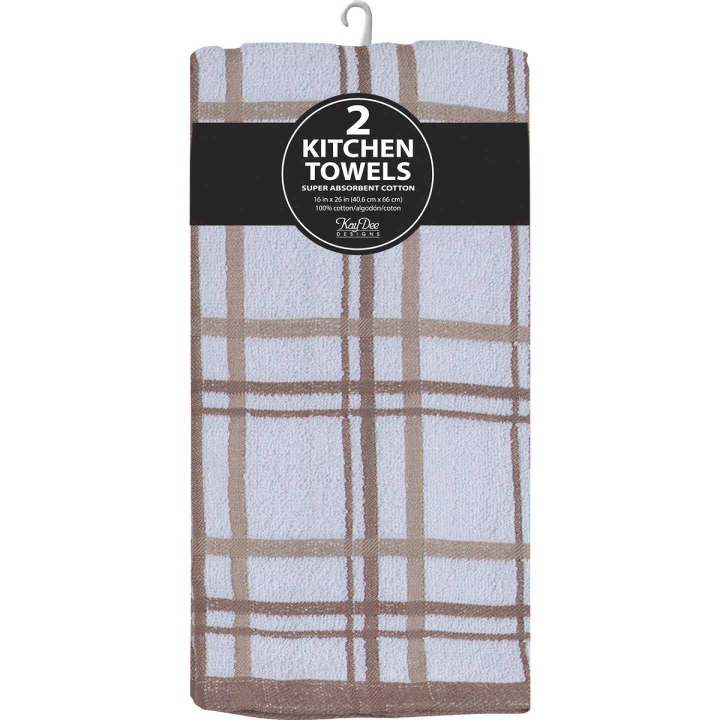 Kay Dee Designs Taupe Terry Kitchen Towel (2-Pack) - Power Townsend Company